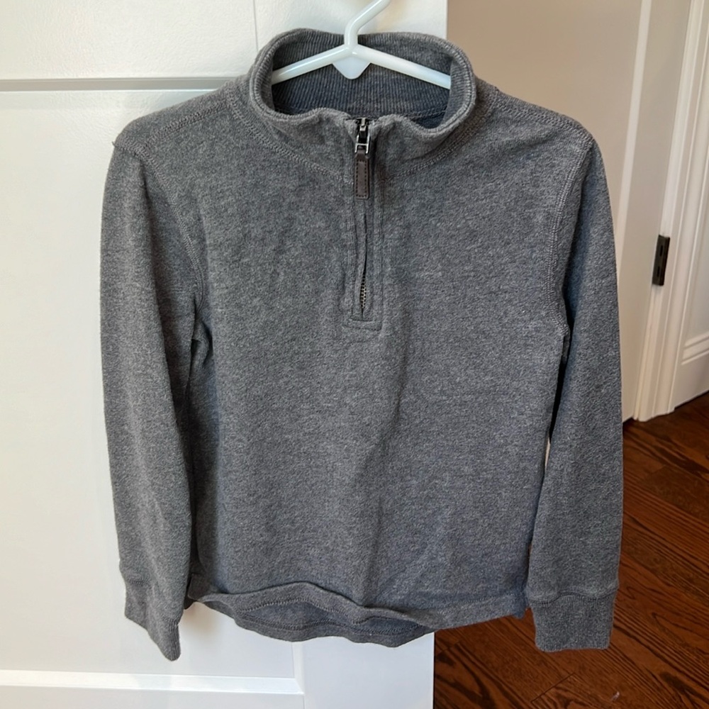 Crewcuts boys gray quarter zip sweater (100% cotton) size 4-5